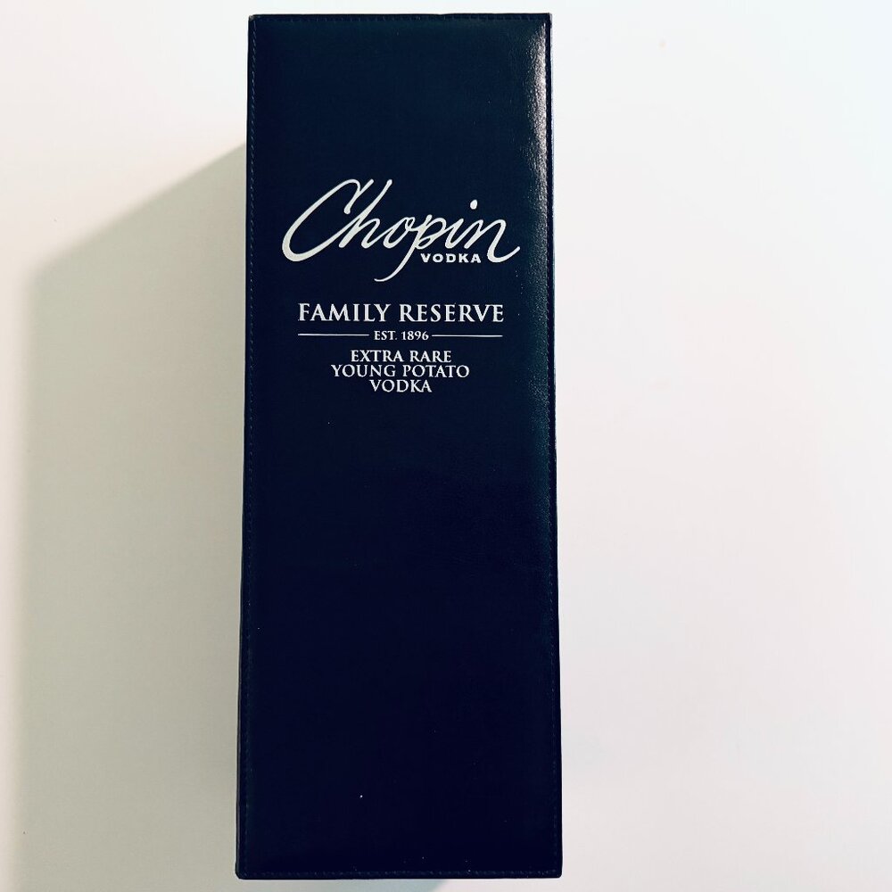 Chopin Family Reserve Black Leather Decorative Box W Silver Embossed Signature